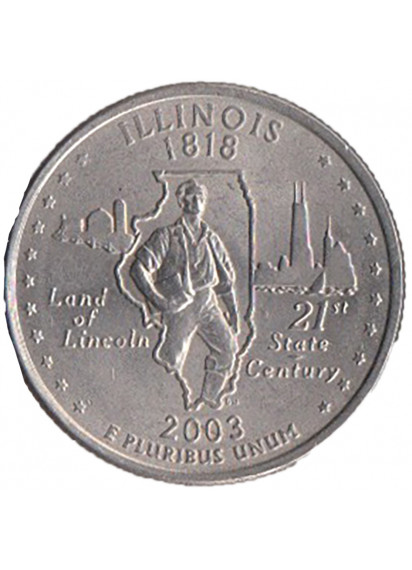 2003 - Quarto di dollaro Stati Uniti Illinois (P) Filedalfia